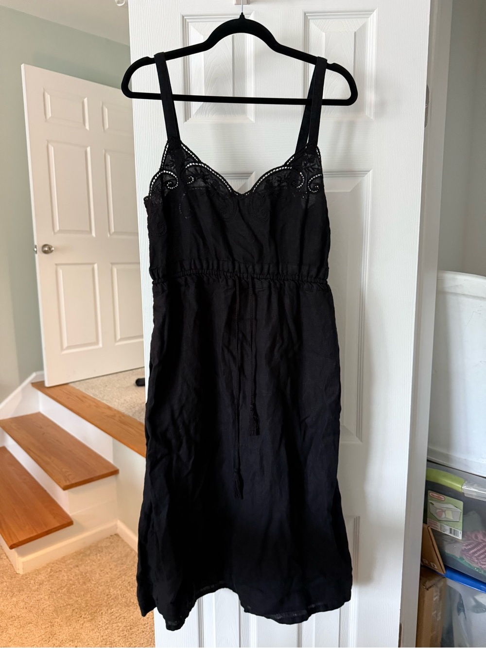 J. Crew Black Linen Dress